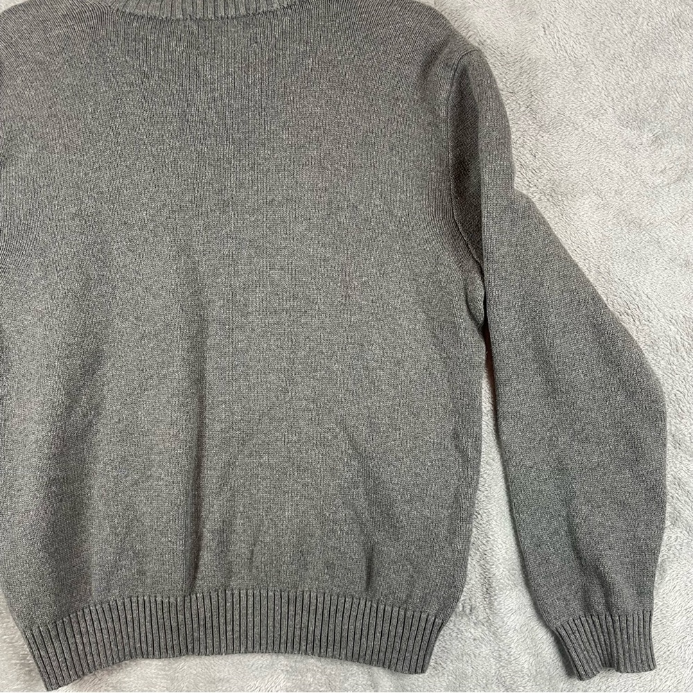 Polo Ralph Lauren Mens Size XL Quarter Zip Mock Neck Gray Sweater 100% Cotton - Picture 10 of 16
